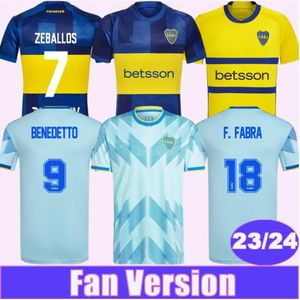 2023 2024 Boca Juniors camisetas de fútbol hogar lejos Hombres niños kit lejos TEVEZ 23 24 OSCAR VILLA SALVIO MARADONA VARELA Uniformes de entrenamiento camiseta de fútbol Fans Versión del jugador