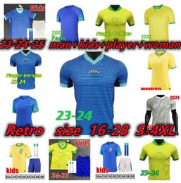 2023 2024 BRÉSILS Soccer Jerseys Camiseta de futbol PAQUETA RAPHINHA Maillot de football Maillots MARQUINHOS VINI JR KAKA 23 24 Brésil RICHARLISON HOMMES ENFANTS FEMME NEYMAR