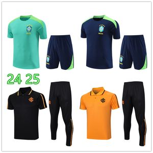 2023 2024 Brasil VINI JR.Jersey de fútbol Pantalones de manga corta Chándal 24 24 Equipo nacional G.JESUS P. COUTINHO Traje de entrenamiento de fútbol Conjuntos de sudadera uniforme