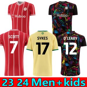 2023 2024 Bristol City camisetas de fútbol local The Robins PATERSON WELLS SEMENYO MARTIN WEIMANN 23/24 Hombres Niños Kits maillot de football terceras camisetas