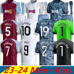 2023 2024 Buendia Soccer Jerseys Kids Kit Home Away Third 3rd 23 24 Football Shirt Fans Player Version Mings Aston Villas McGinn Watkins Bailey Kamara