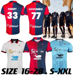 2023 2024 CAGLIARI Calcio Soccer Jerseys 2024 NANDEZ LAPADULA VIOLA LUVUMBO Uniforme Hommes DEIOLA ZAPPA PAVOLETTI OBERT Chemises de football S-XXL