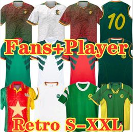2023 2024 Cameroun Coupe d'Afrique Soccer Jerseys Retro Vest 1990 1998 2002 Équipe de football Ekambi Fans Player Version Football Shirts