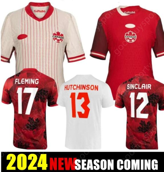 2023 2024 Jerseys de fútbol de Canadá Kit para niños de Foot 24 25 Camisa de fútbol Equipo Nacional Femenino 23/24 Mujer Sinclair Fleming Buchanan David