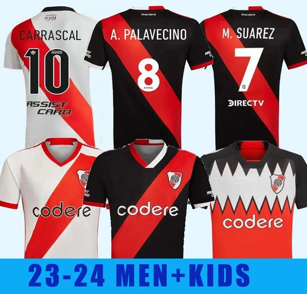 2023 2024 Crascal River Plate casera de fútbol Tercer Camiseta Negro Romero Perez de la Cruz Videra Camisa de concepto de fútbol J.Alvarez M.Suarez