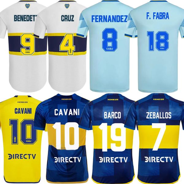 2023 2024 Cavani Bocas Juniors Jerseys de futebol Maradona Benedetto Marcos Rojo Carlitos de Rossi Tevez Salvio Barco Janson Medina 20 21 22 23 24 camisas de futebol