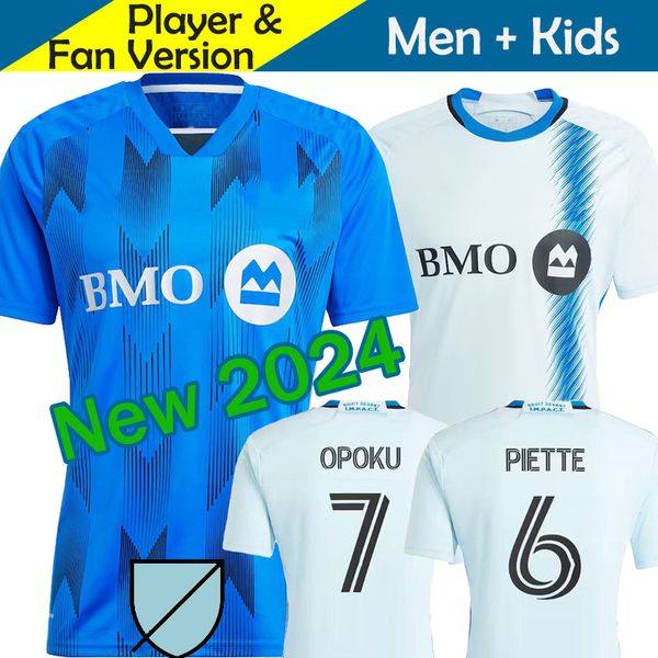 2023 2024 CF Montreal Maillot Jerseys de fútbol Kit para niños Hombre 23/24 Camisetas de fútbol Inicio Azul claro Royal Away Uniforme masculino WANYAMA BINKS PIETTE MILJEVIC QUIOTO
