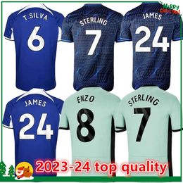 2023 2024 CFC Chelse a Soccer Jerseys MUDRYK Enzo JAMES STERLING Nkunku Maillot de football Hommes 23 24 Chemise Chelse Maillot Foot camisetas futbol