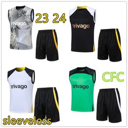 2023 2024 CFC heren vest voetbal trainingspak trainingspak voetbalshirts 23 24 nieuwe mouwloze shorts kit PULISIC MOUNT heren sport jersey sets jogging trainingspakken sets