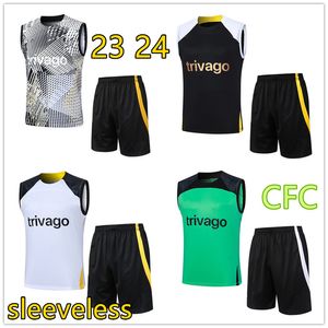 2023 2024 CFC hommes gilet costume d'entraînement de football survêtement maillots de football 23 24 nouveau kit de shorts sans manches PULISIC MOUNT ensembles de maillots de sport pour hommes ensembles de survêtements de jogging