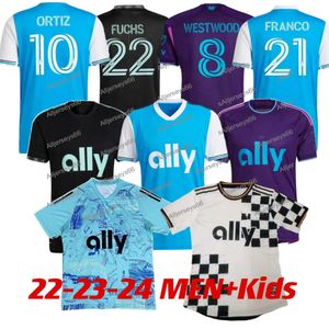 2023 2024 CHARLOTTE F C Soccer Jerseys BRONICO SWIDERSKI WESTWOOD BYRNE TUILOMA 22 23 24 Home Away Player Fans Version Football Hommes Fans Kit Concept Shirt