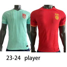 2023 2024 China Spelerversie Voetbalshirts ZHANG Y N XIE PF WEI SH.H.Wei Shihao ZH WU L Chinese nationale ploeg 23 24 thuis weg voetbal strak shirt