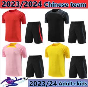 2023 2024 Chinese sportkleding Mannen Kinderen Kort Mouw Training Jersey 23 24 stuks Chinese voetbalshirt