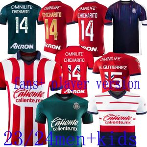 23 24 Chivas de Guadalajara troisième maillot de football 23 24 ALVARADO E.GUTIERREZ 100e spécial Chivas Police spéciale fans joueur maillot de football édition E-sports