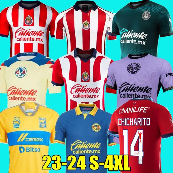 2023 2024 Chivas de Guadalajara Soccer Jerseys 23 24 Home Away Troisième CHICHARITO Spécial D.VALDES GIOVANI GIGNAC Tigres UANL Club America Chemises de football pour adultes S-4XL
