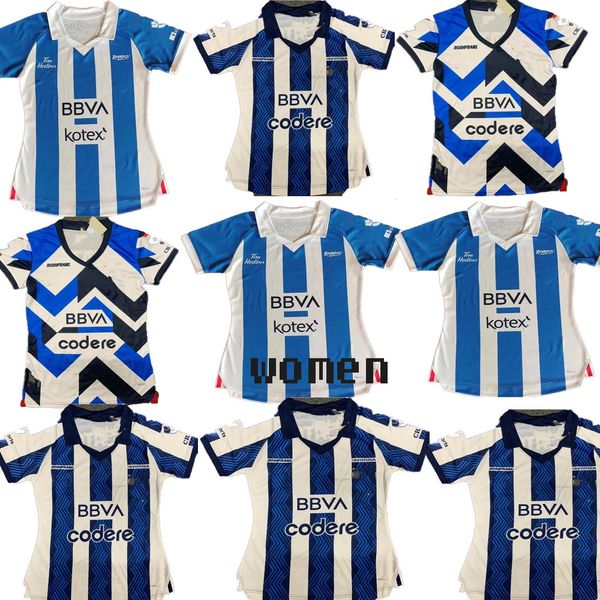 2023 2024 Club World MONTERREY Soccer Jerseys Versión rosa Liga MX Especial RAYADOS R.Funes Mori M.MEZA 22 23 24 Hogar lejos Tercera camiseta especial de fútbol Uniformes de mujer