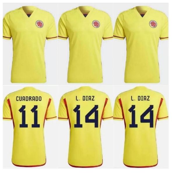 2023 2024 Maillots de football ColumbiaS 23 24 Camiseta Columbiana Copa Chemises de football L.DIAZ FALCAO JAMES VALDERRAMA L.SINISTERRA SANCHEZ CUADRADO BORRE Jersey