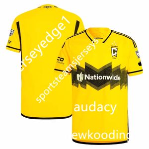 2023 2024 Jerseys de fútbol de Columbus MLS CUCO ZELARAYAN JONATHAN MORRIS NAGBE RAMIREZ DEGENEK CREW SC 22 23 24 FUNCIONES DE FUNCIONES VERSO VERSIÓN Versión de hombres y niños Camisa