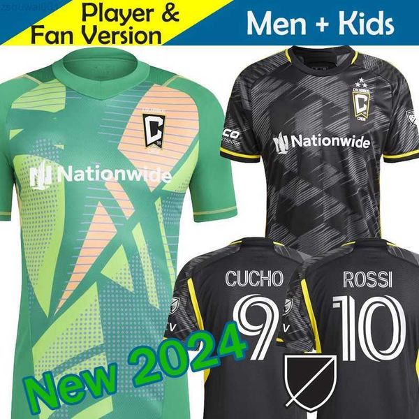 2023 2024 Columbuses Major League Soccer Jersey Kids Kit Crew SC MLS Hombres Entrenamiento 23 24 Camiseta de fútbol Hogar lejos Negro Portero Verde NAGBE CUCHO ROSSI MATAN M P85H