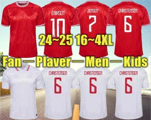 2024 25 xxxl 4xl Danemark Soccer Jerseys Eriksen Home Red Away White 24 25 Hojbjerg Christensen Skov Olsen Braithwaite Dolberg Football Shirts Jersey