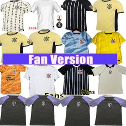 2023 2024 Corinthian voetbalshirts thuis uit Yuri Alberto PAULINHO camisetas de footb MANTO DO speciaal M. ROJAS Club voetbalshirt Derde Japan 10 jaar