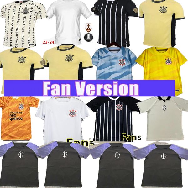 2023 2024 Corinthian Soccer Jerseys Home Away Yuri Alberto PAULINHO Camisetas de Footb Manto Do Especial M. Rojas Club Camiseta de fútbol Tercer Japón 10 años