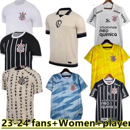 2023 2024 Corinthian voetbalshirts Yuri Alberto PAULINHO 23 24 camisetas de footb Gustavo speciaal Guedes Club voetbalshirt Derde Japan 10 Jaar mannen kinderen vrouwen 8888