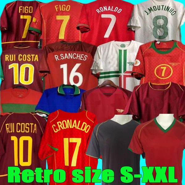 2002 2004 2006 RONALDO Camisetas de fútbol retro 2010 2012 1998 1999 15 16 18 RUI COSTA FIGO NANI Camisetas de fútbol clásicas Camisetas de futbol Portugal Vintage 1966 1972