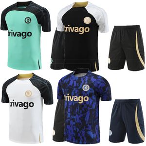 2023 2024 ENZO heren voetbaltraining trainingspak voetbalpak jerseys polo's Korte mouw shorts kit 23 24 NKUNKU heren vest polo jersey set jogging trainingspakken