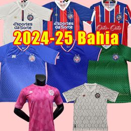 2024 2025 ESPORTE CLUBE BAHIA Jerseys Camisetas de fútbol en casa Clayson Rodriguinho Uniforme Jadson Daniel Jersey Camisa Bahia 24/25 Entrenamiento de portero Mujeres