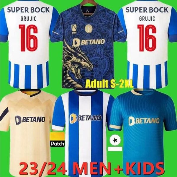 2023 2024 FC Portos Soccer Jerseys Dragon Fans Player Version 22 23 Campeoes Pepe Sergio Oliveira Mehdi Luis Diaz Matheus gardien de but Kits Kits Kits Kit 9866 Kit Kit 9866