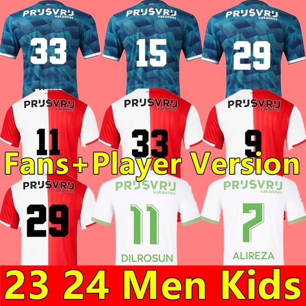 2023/2024 FeyENooRdS Soccer Jerseys Voetbal Kids 23/24 Maillot de football Entraînement à domicile 3ème Fan Player Version Gardien de but Maillot TIMBER DANILO DILROSUN HANCKO