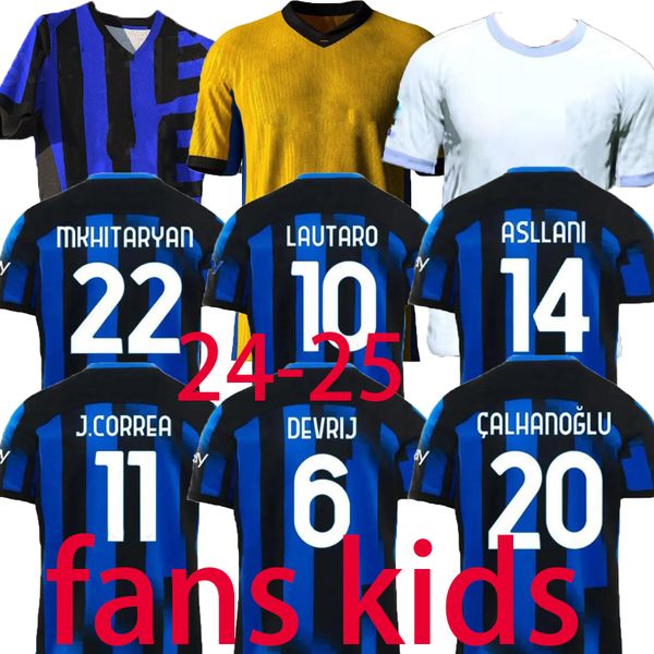 2024 2025 Jerseys de fútbol Giroud Inters Milans Milans Giroud Ibrahimovic Lautaro Correa Milans Theo Brahim 24 Camisa de fútbol 24 Uniformes Menores Kits Kits