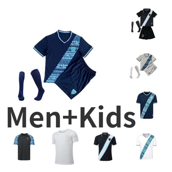 2023 2024 Maillots de football de l'équipe nationale du Guatemala pour hommes 23 24 LOM CEBALLOS PELEG OSCAR SANTIS Accueil Blanc Bleu 3ème Maillot de football RUBIN Enfants Hommes Enfants Uniforme Top