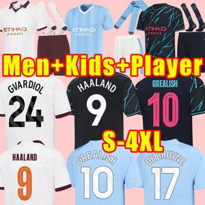 3XL 4XL 2023 2024 Maillots de football HAALAND 23 24 DE BRUYNE PHILLIPS MANS CITYS GREALISH MAHREZ MANCHESTERS FODEN ALVAREZ FANS version maison hommes adultes enfants