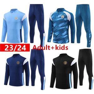 2023 2024 HAALAND SOCTRACKERS Tracksuit de Bruyne Mans steden GREALISCHE STERLING FERRAN MAHREZ MANCHESTERS FODEN 23/24 TRAININGSAPPRACTION Suite uniformen Mannenkit Sets