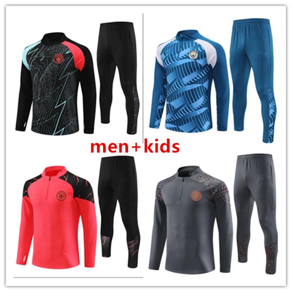2023 2024 2025 Haaland Man Citie Soccer Tracksuit de Bruyne Grelish Sterling Ferran Foden Mahrez 23 24 25 Formation Uniforms Men Kit Kit Kit Set