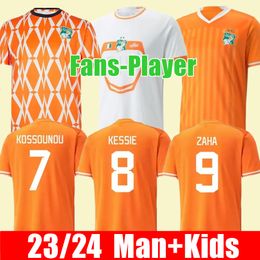 2023 2024 thuis weg Ivoorkust voetbalshirts volwassenen Kinderen nationaal voetbalteam KESSIE ZAHA 23 24 Cote d Ivoire Voetbalshirts CORNET DROGBA Heren Uniformen Kindertenues