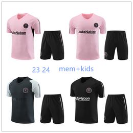 2023 2024 Survêtement Inter Miami MESSIS Soccer 23 24 HOMMES ENFANTS MATUIDI HIGUAIN kit de football TRAPP FC Inter Miami survêtement vêtements de sport manches courtes