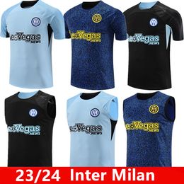 2023/2024 inter TRACKSUIT milans truien LAUTARO chandal futbol voetbal MILANO Trainingspak 23/24 milans camiseta DE FOOT inter Korte mouwen Sportkleding vest