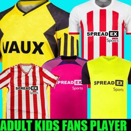 Sunderland 24 25 Home Away Soccer Jerseys Stewart Simms Roberts Amad Clarke Dajaku Embleton Evans O'Nien 2024 2025 Voetbalshirt Pritchard 1994 1993 Geel 93 94