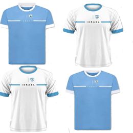 2023 2024 Israël Soccer Jerseys Home Away Troisième bleu blanc Camisetas de futbol Maillots de pied Hommes Chemises de football Hommes S-4XL Uniformes à manches courtes Kits personnalisés Top