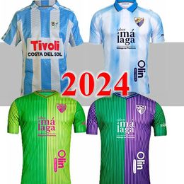 24 Malaga Soccer Jerseys 2023 2024 Remake Retro Kits CF Malaguista JCastro ONTIVERO