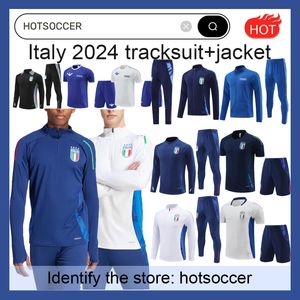 2024-2025 Italia de seguimiento TUTA MAGLIA Jersey 24 25 Italia Italie Football Traje de entrenamiento Survetement Camiseta Soccer Chandal Kit Fútbol Men Kids Uomo Calcio