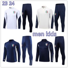 2023 2024 Italië voetbal trainingspak survetement halve rits trainingspak 23 24 man en kinderen voetbal trainingspakken set Chandal Futbol sportkleding kit