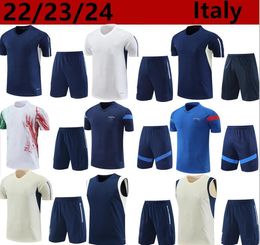 2023 2024 ITalys chándal survetement manga corta traje de entrenamiento fútbol 22 23 24 Italia hombre conjunto de chándales de fútbol