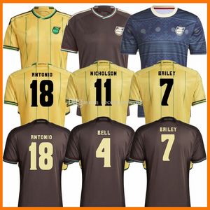 2023 2024 maillots de football de la Jamaïque 23 24 équipe nationale de football Bailey ANTONIO REID Nicholson LOWE MORRISON domicile jaune loin noir maillot d'entraînement d'avant-match