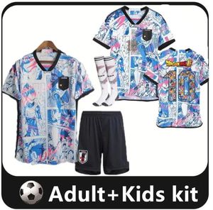 2023 2024 Japón Fan Player Jerseys de fútbol 23 24 Dibujos animados ISAGI ATOM TSUBASA MINAMINO ASANO DOAN KUBO ITO Hombres adultos Kit para niños Conjunto Camiseta de fútbol japonesa Uniforme