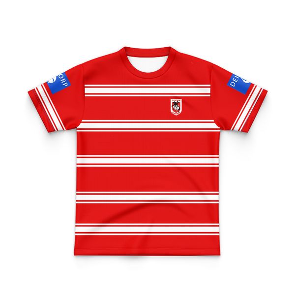 2023 2024 Maglia da rugby per bambini 23 24 St. George Illawarra Dragons e Rabbitohs Jersey Ragazzi Ragazze Casa Lontano Jersey da esterno Magliette per bambini