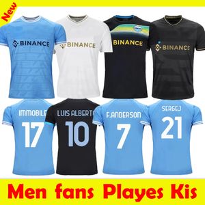 2023 2024 Lazioes # 17 IMMOBILE Soccer Jerseys Maglie 23 24 IMMOBILE LUIS BASTOS SERGEJ BADELJ LUCAS J.CORREA ZACCAGNI MARUSIC hommes enfants kit maillot de football